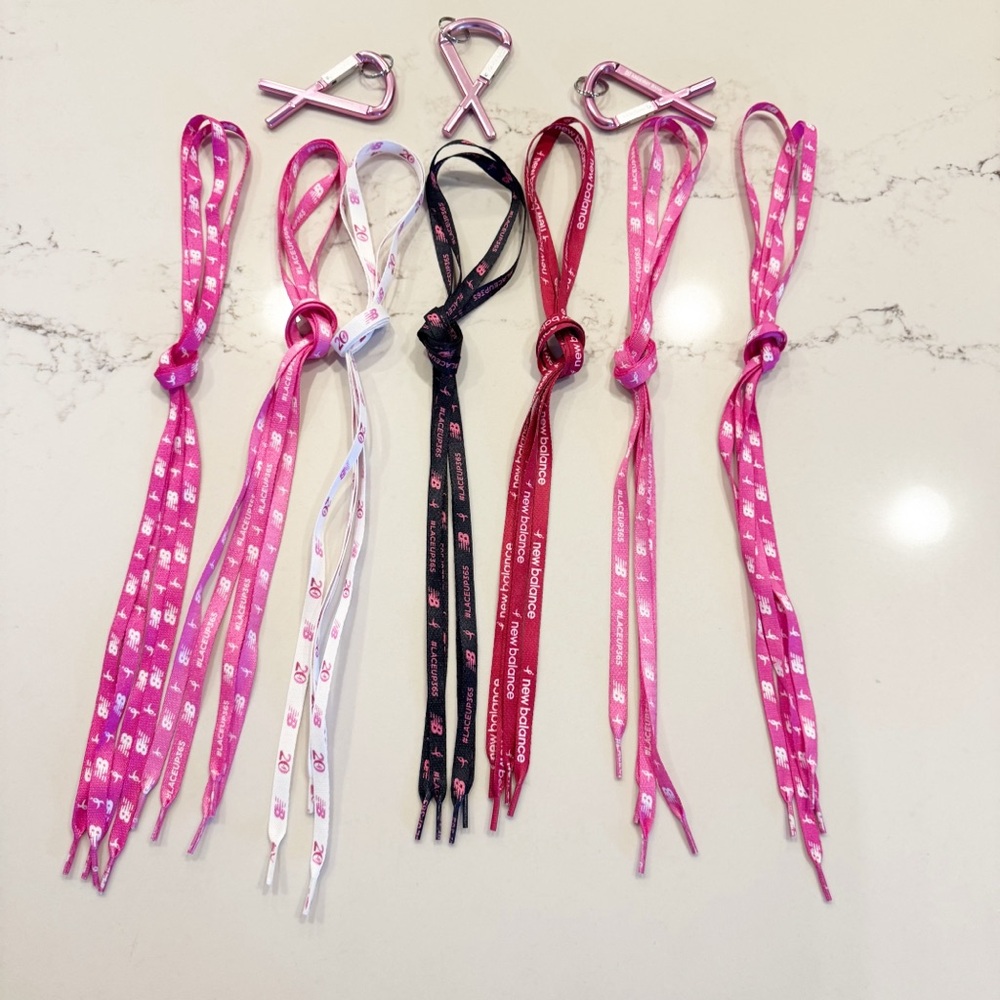 NEW BALANCE Breast Cancer Awareness Shoelaces Bundle | 7 pairs + 3 Carabiners